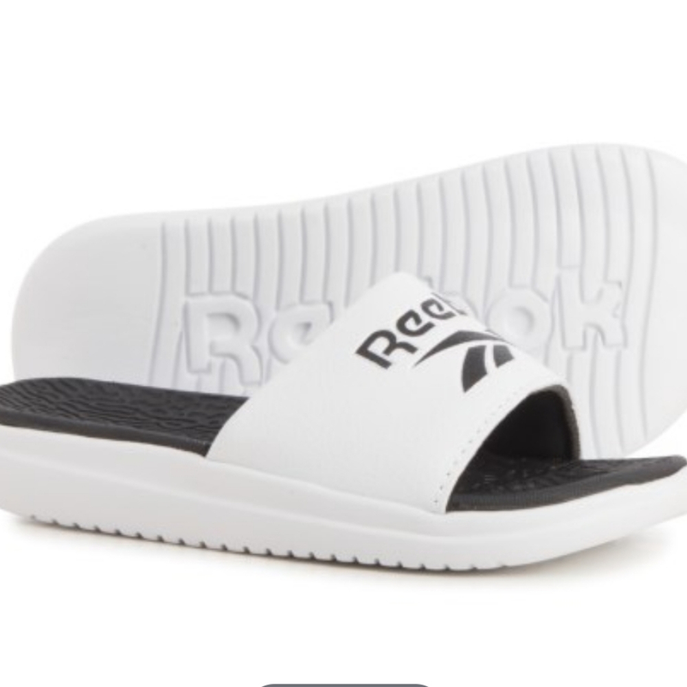 Reebok Kids Slide White Sandals NWT - Picture 2 of 11